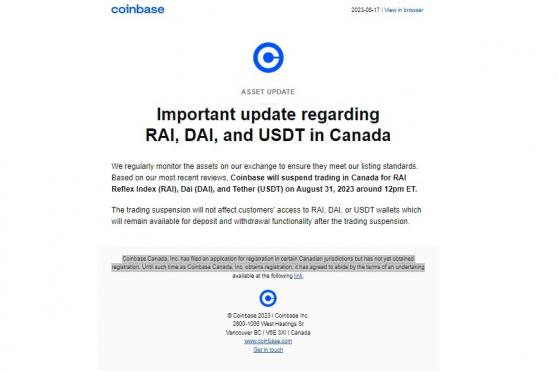 31  Coinbase   Tether (USDT)  
