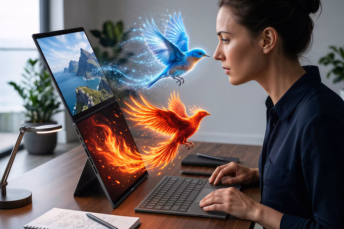 Asus Zenbook Duo UX8407AA: ��� OLED-������ � ����� 18,5 � ������������